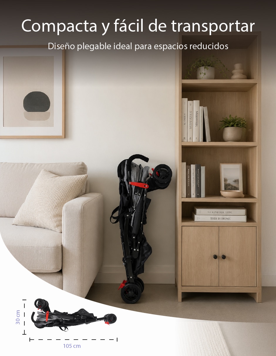 Carriola de bastón travel plegable 2