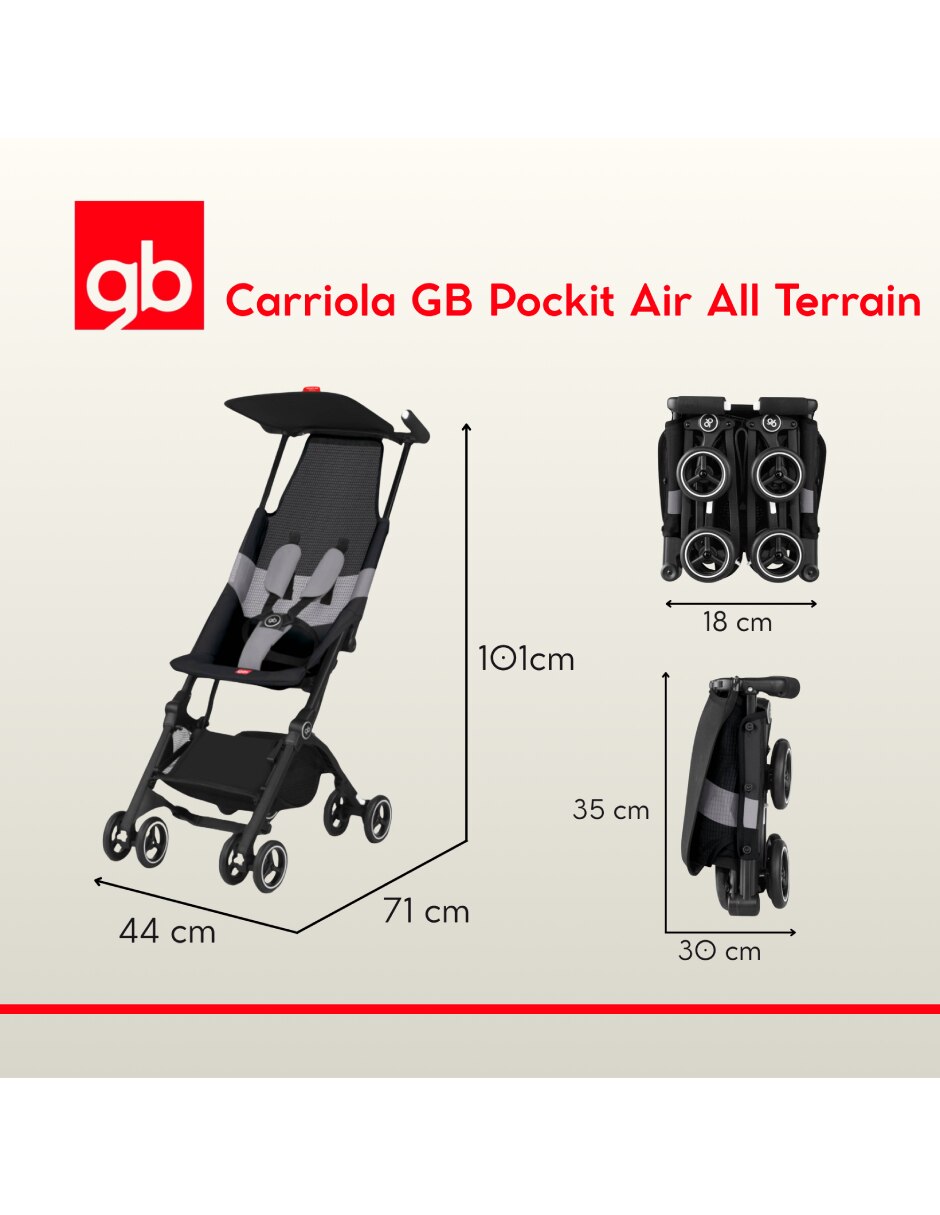 Carriola ultraligera pockit de aluminio 7