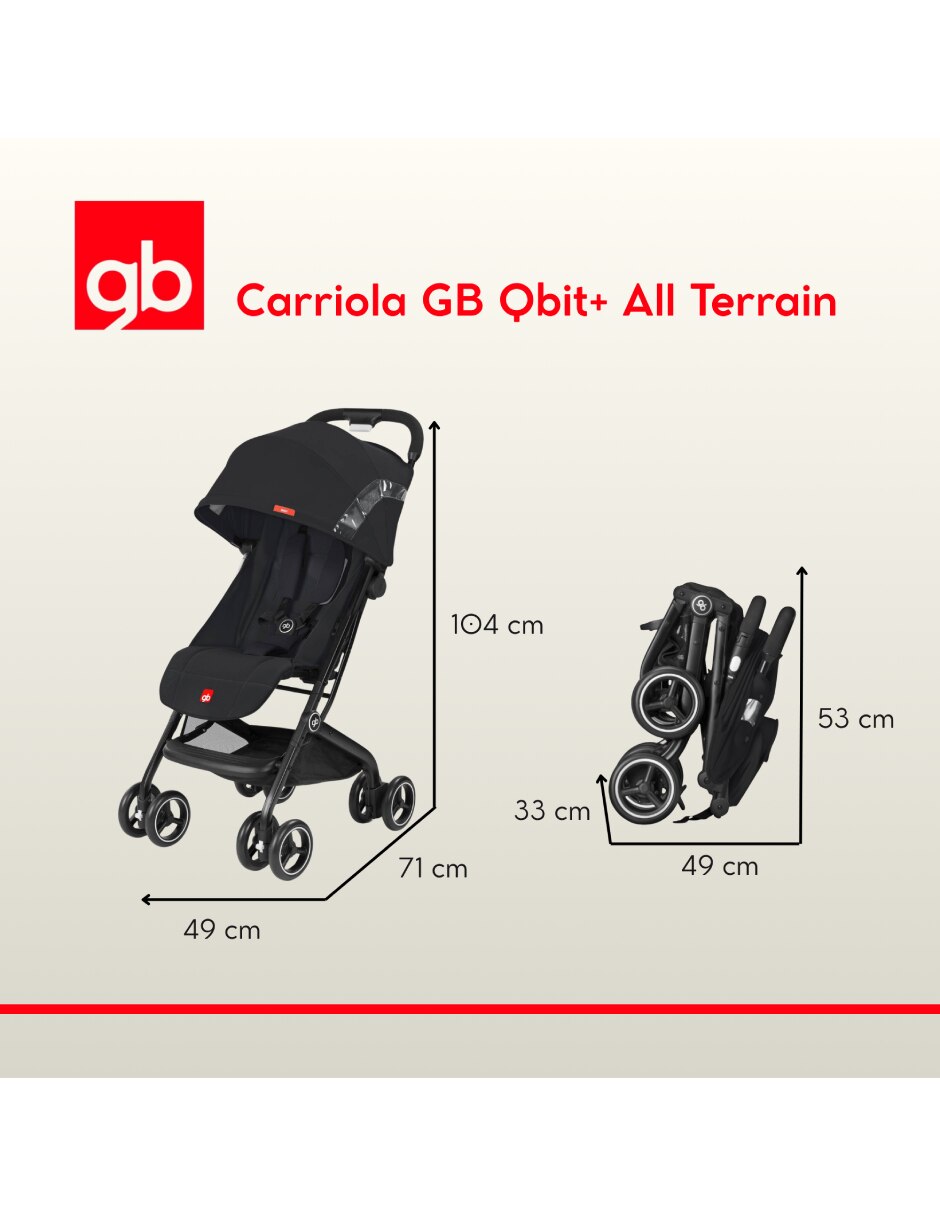Carriola ultracompacta qbit all terrain de aluminio 6