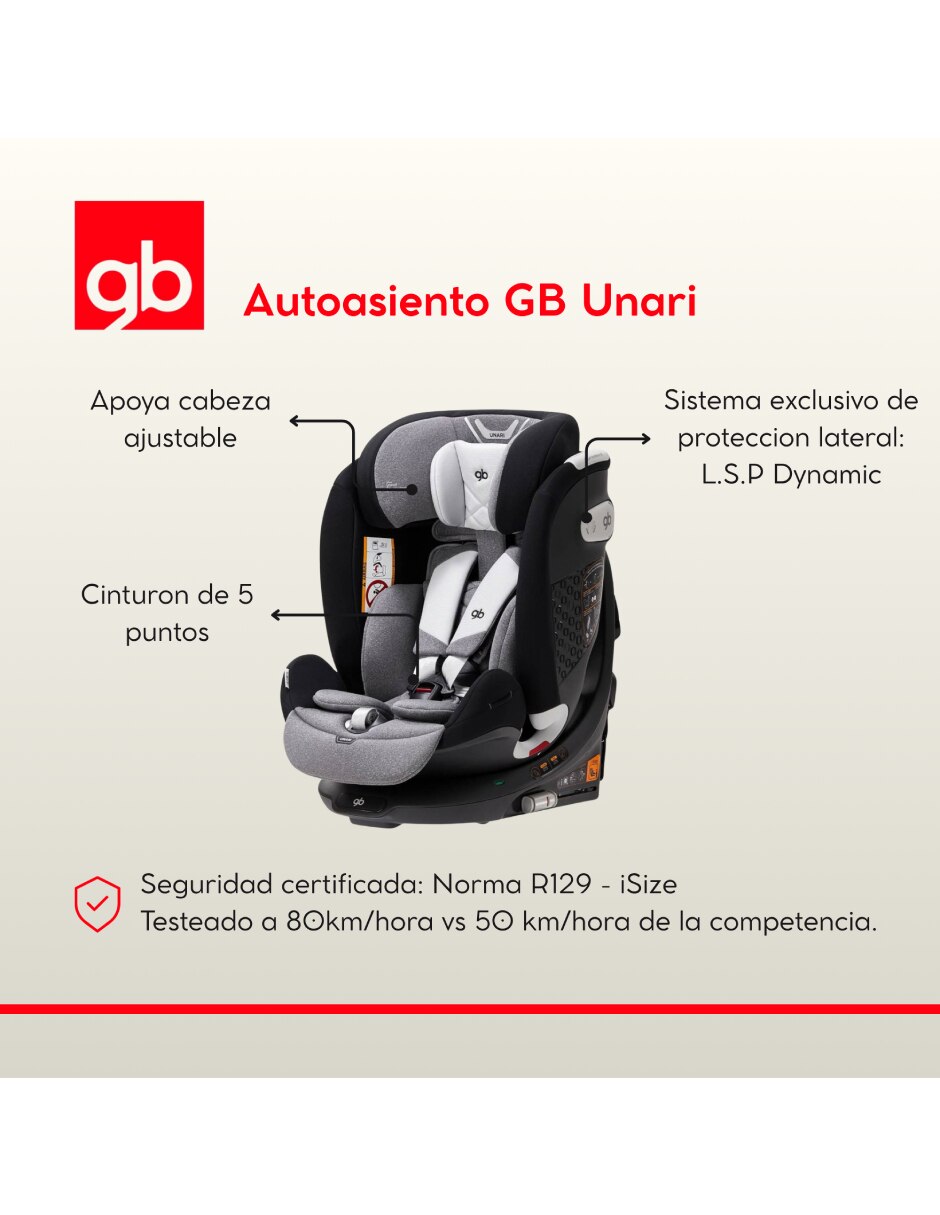 Autoasiento convertible unari 3