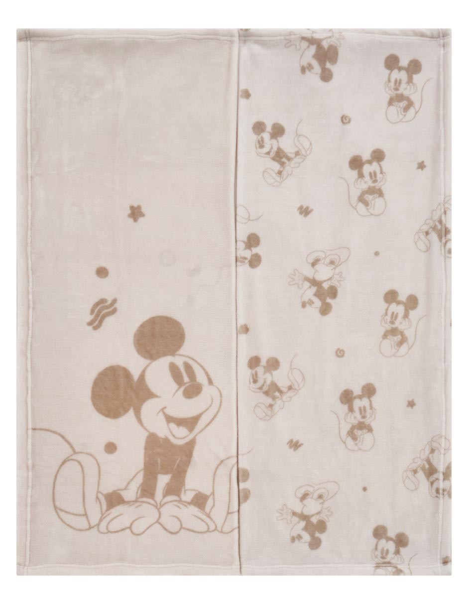 Set cobijas manta envolvente de tejido suave Providencia Duo pack cobertor cunero Mickey para bebé 3