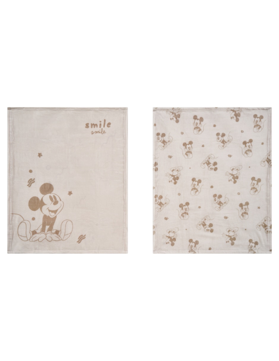 Set cobijas manta envolvente de tejido suave Providencia Duo pack cobertor cunero Mickey para bebé 4