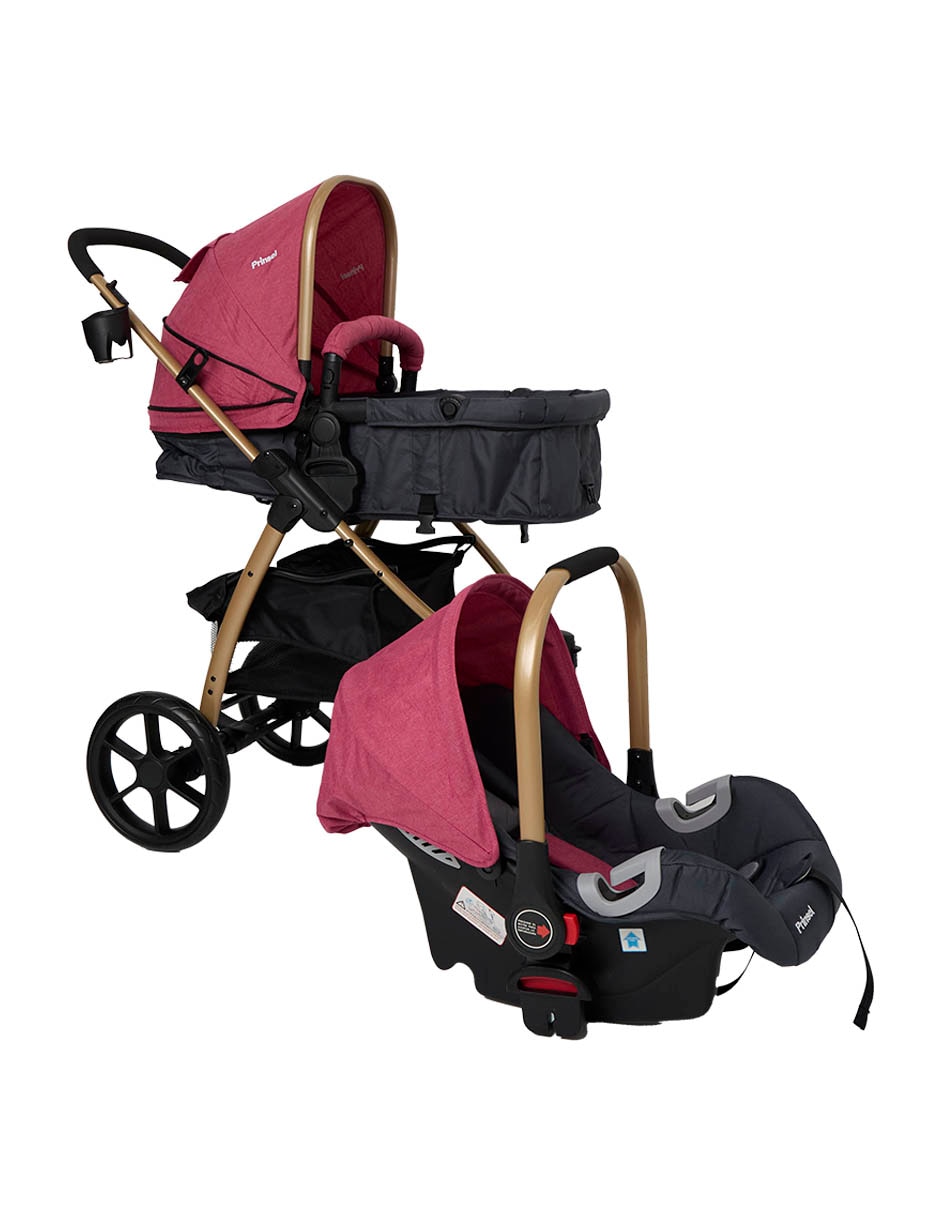 Carriola Travel System Prima Gold Lxts Pink Color Prinsel Plegable