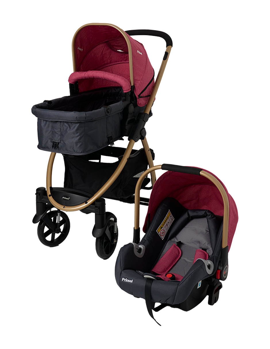 Carriola Travel System Prima Gold Lxts Pink Color Plegable