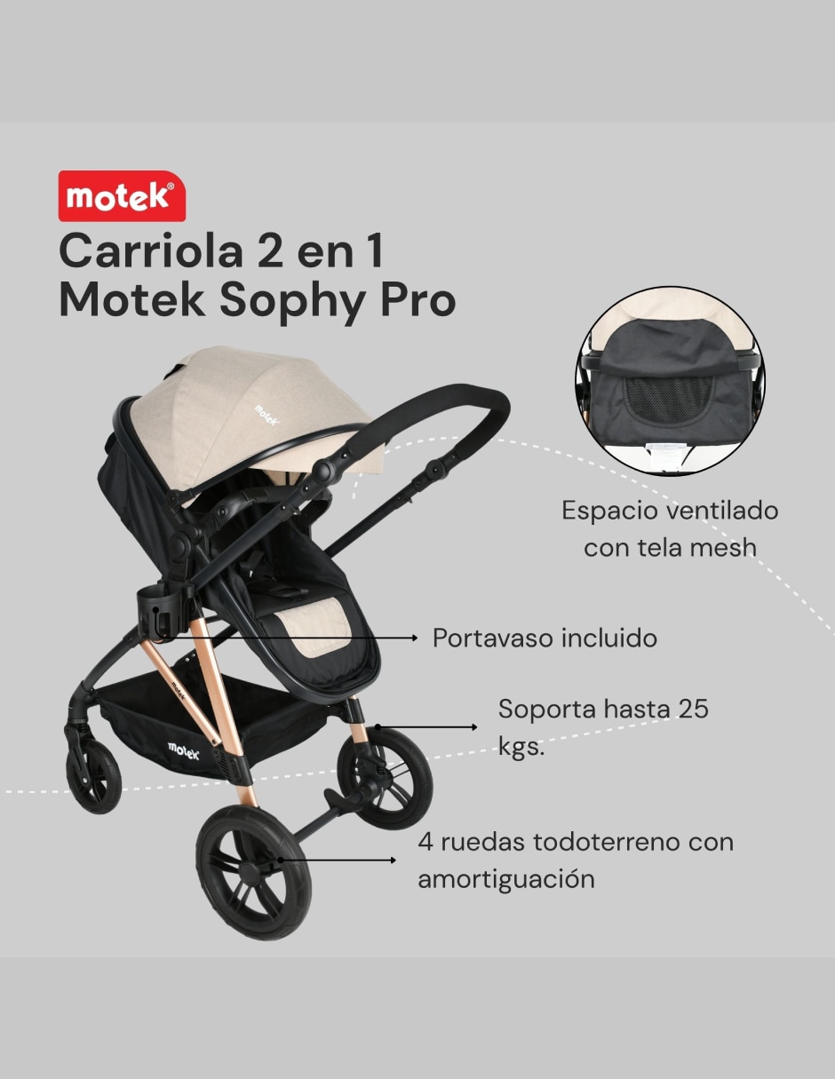 Carriola reversible carriola 2 en 1 plegable 3