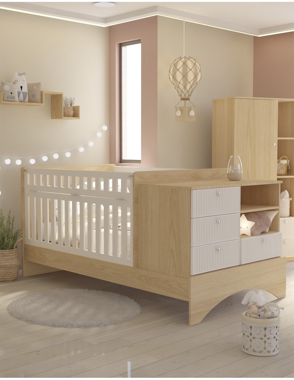 Cuna convertible a cama infantil Wilhem Muebles Alex