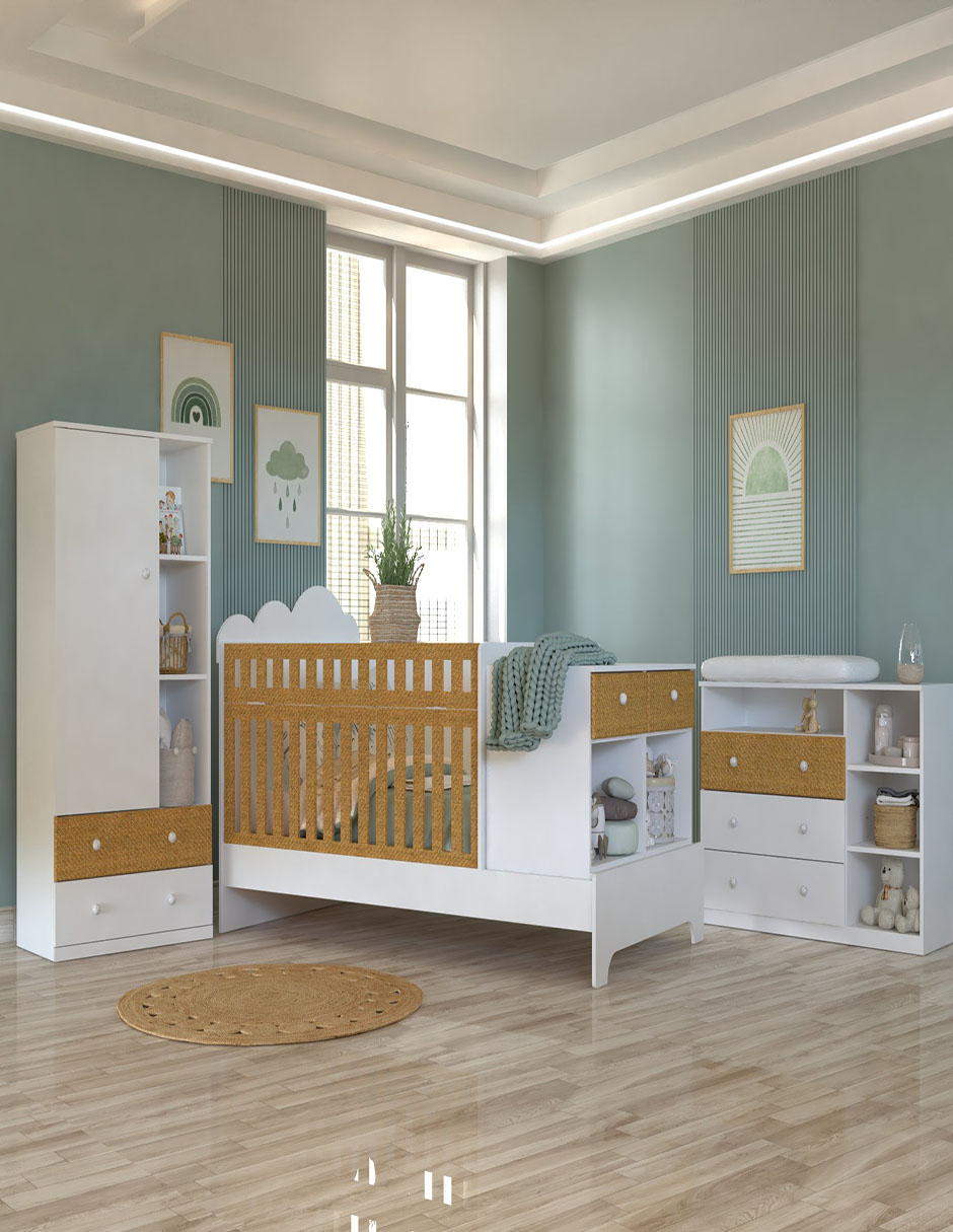 Cuna convertible a cama infantil Wilhem Muebles Rene Rene