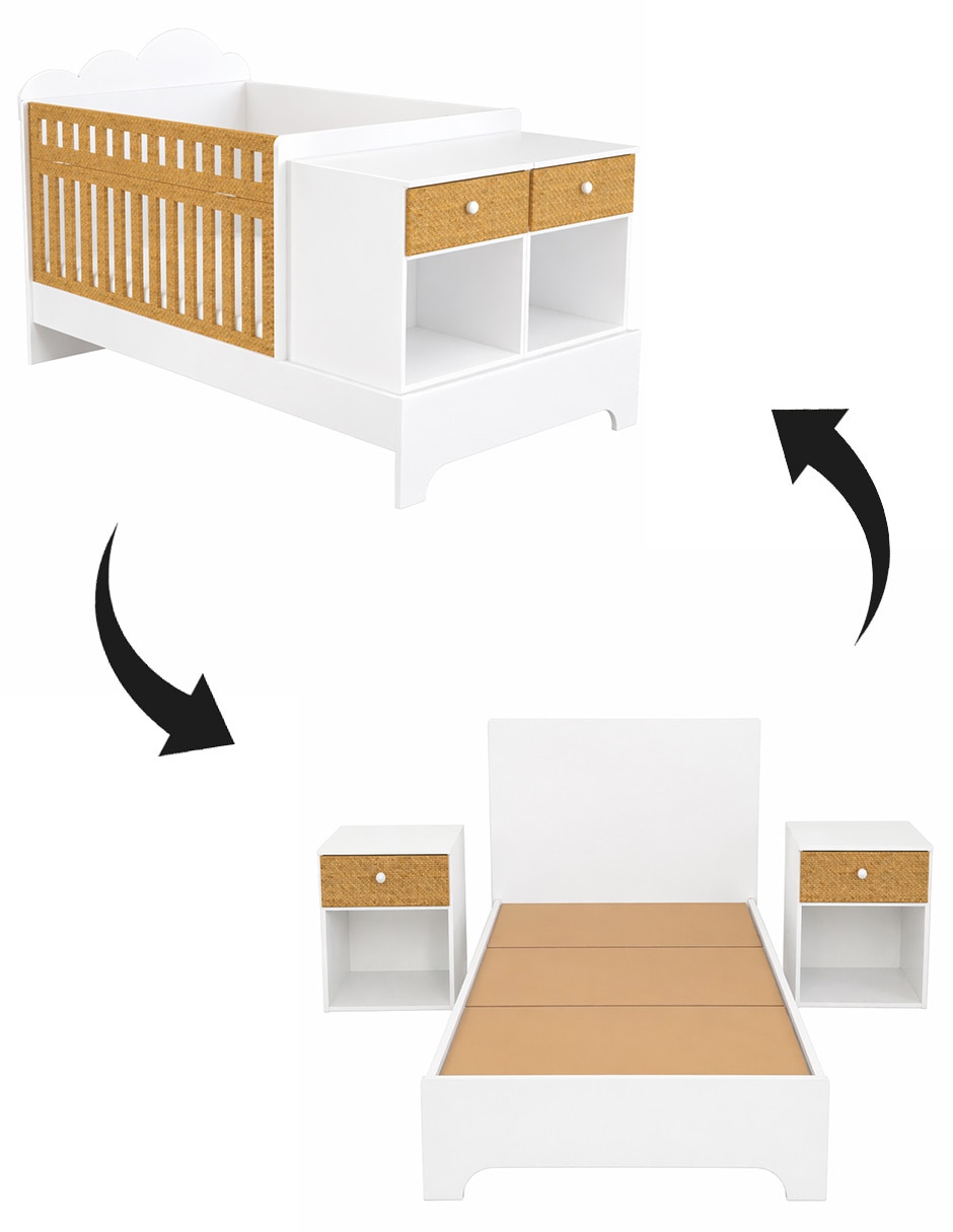 Cuna convertible a cama infantil Wilhem Muebles Rene Rene