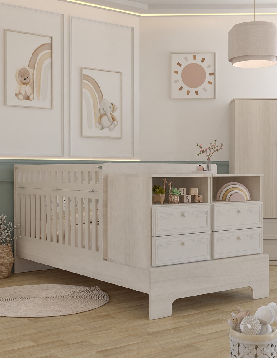 Cuna convertible a cama infantil wilhem muebles valentina