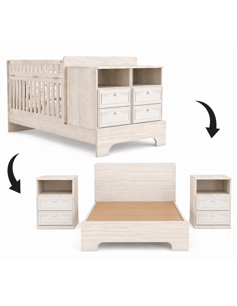 Cuna convertible a cama infantil wilhem muebles valentina