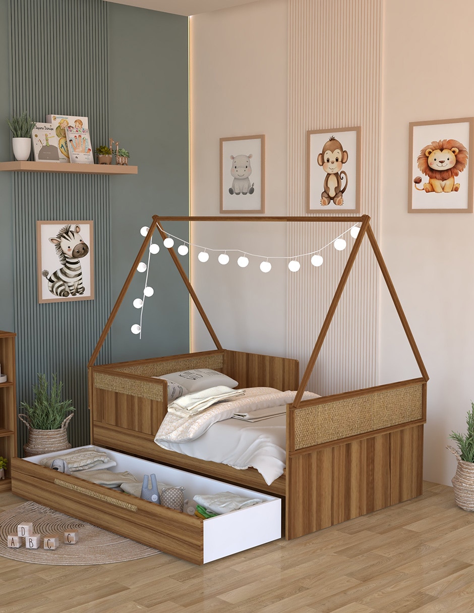 Cama baja Aspen de melamina 4