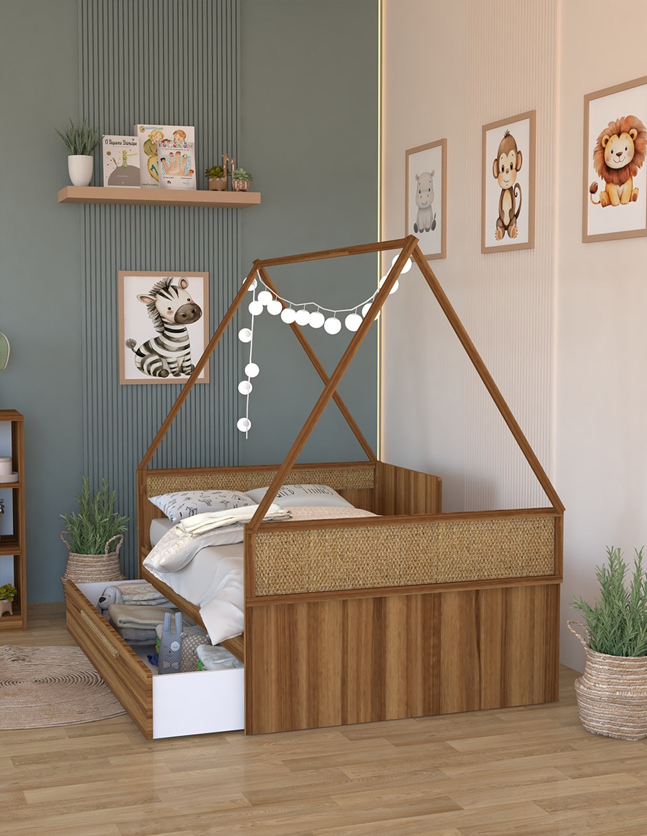 Cama baja Aspen de melamina 6