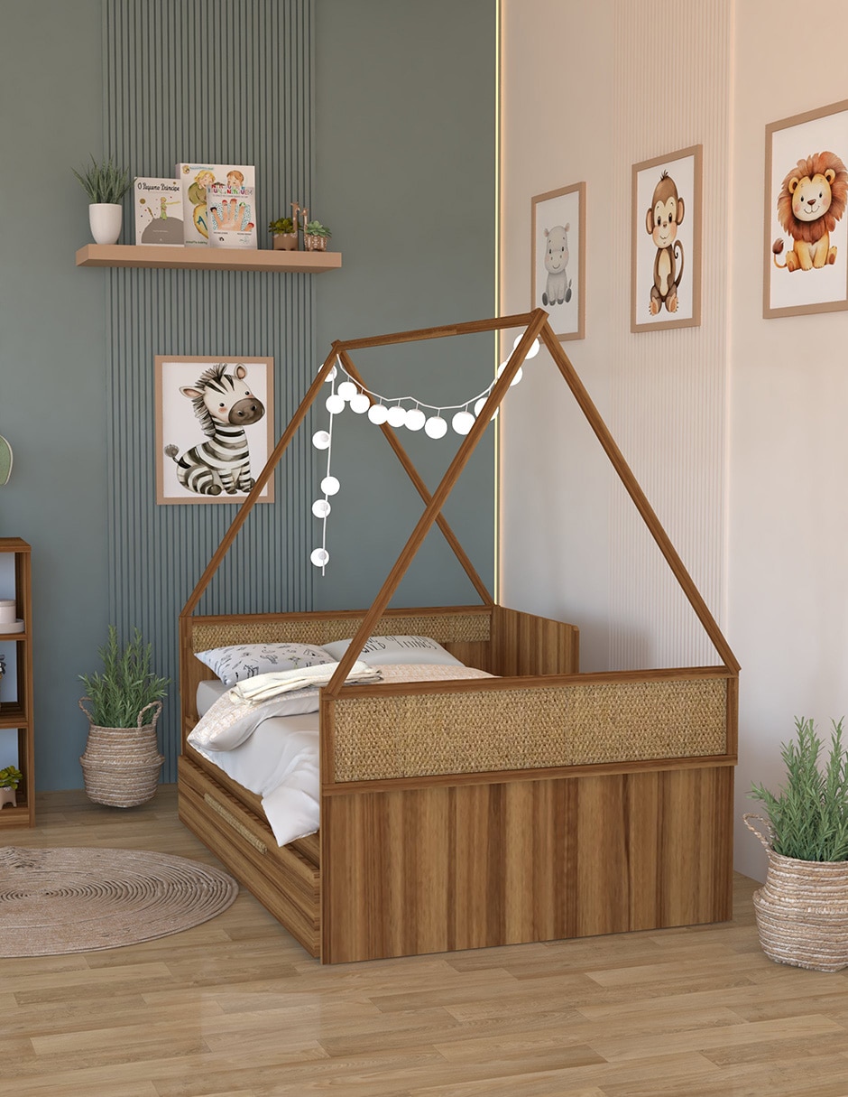Cama baja Aspen de melamina 1